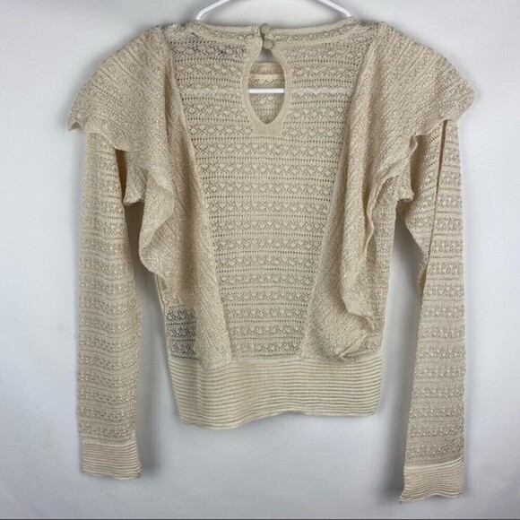 Zara Knit Long Sleeve Top Womens Small Crewneck Knit Ladies - Picture 3 of 12